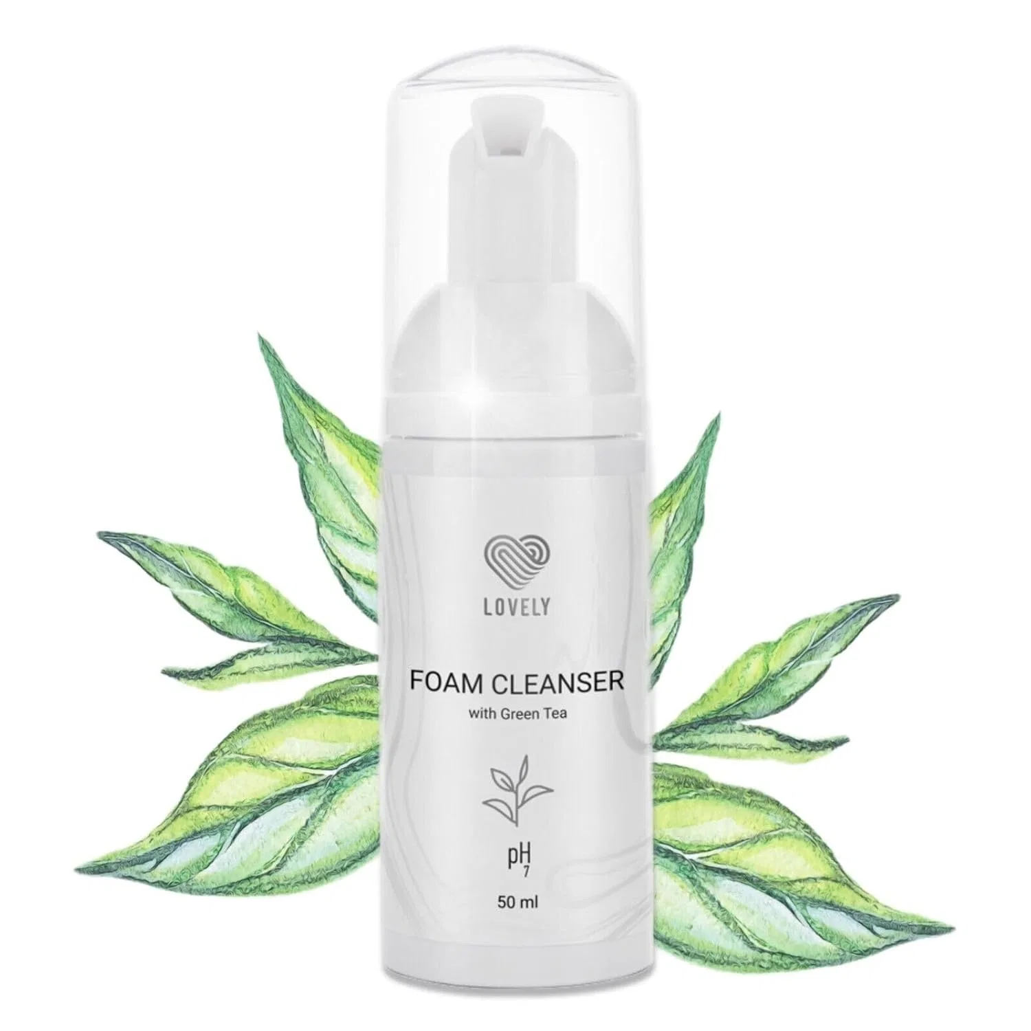 Шампунь для наращенных ресниц с ароматом зеленого чая LOVELY, 50 мл P-Beauty Cosmetic Accessories, Green Tea