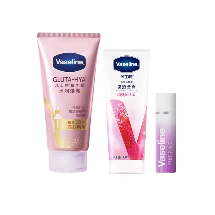 Набор для ухода за телом Vaseline с увлажняющим лосьоном, кремом для рук и бальзамом для губ