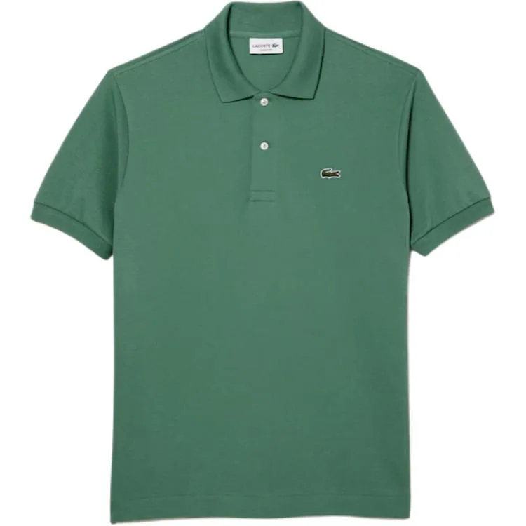 Поло с коротким рукавом и нашивкой с логотипом LACOSTE, kx5/хаки зеленый