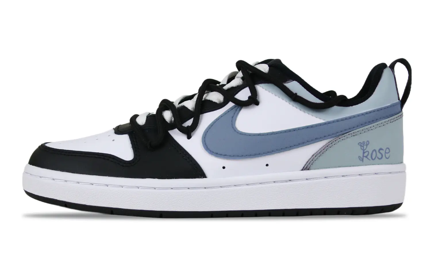 

Кроссовки Nike Court Borough Skateboarding Shoes Women's Low-top Black, черный/синий