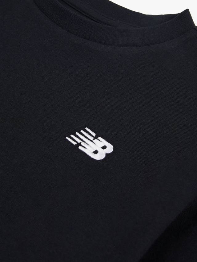 Детская футболка с маленьким логотипом из хлопка New Balance, Caviar — фото 3
