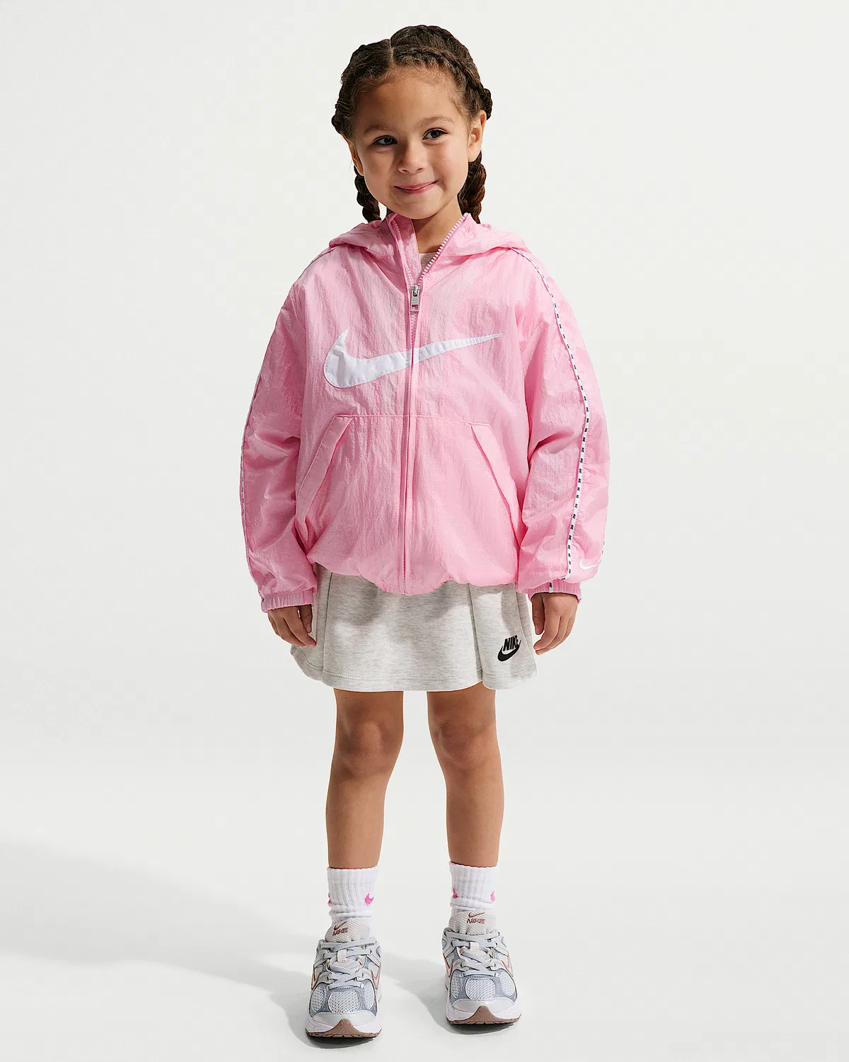 Детская легкая полупрозрачная куртка Nike из рипстопа, Pink — фото 4