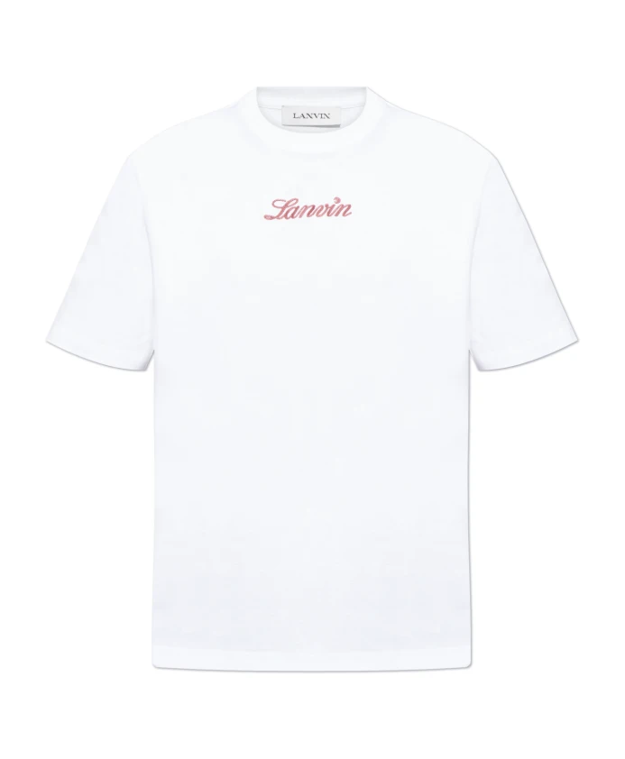 

Футболка с вышитым логотипом Lanvin, белый