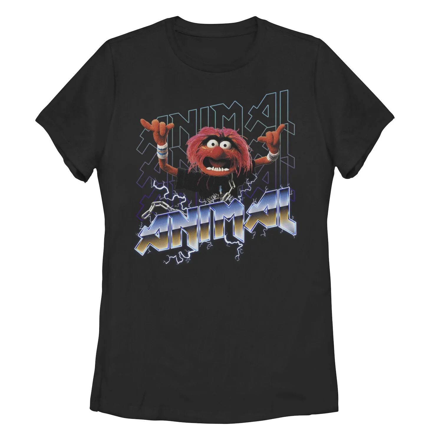

Металлическая футболка с графическим рисунком и плакатом для юниоров Muppets Animal Licensed Character