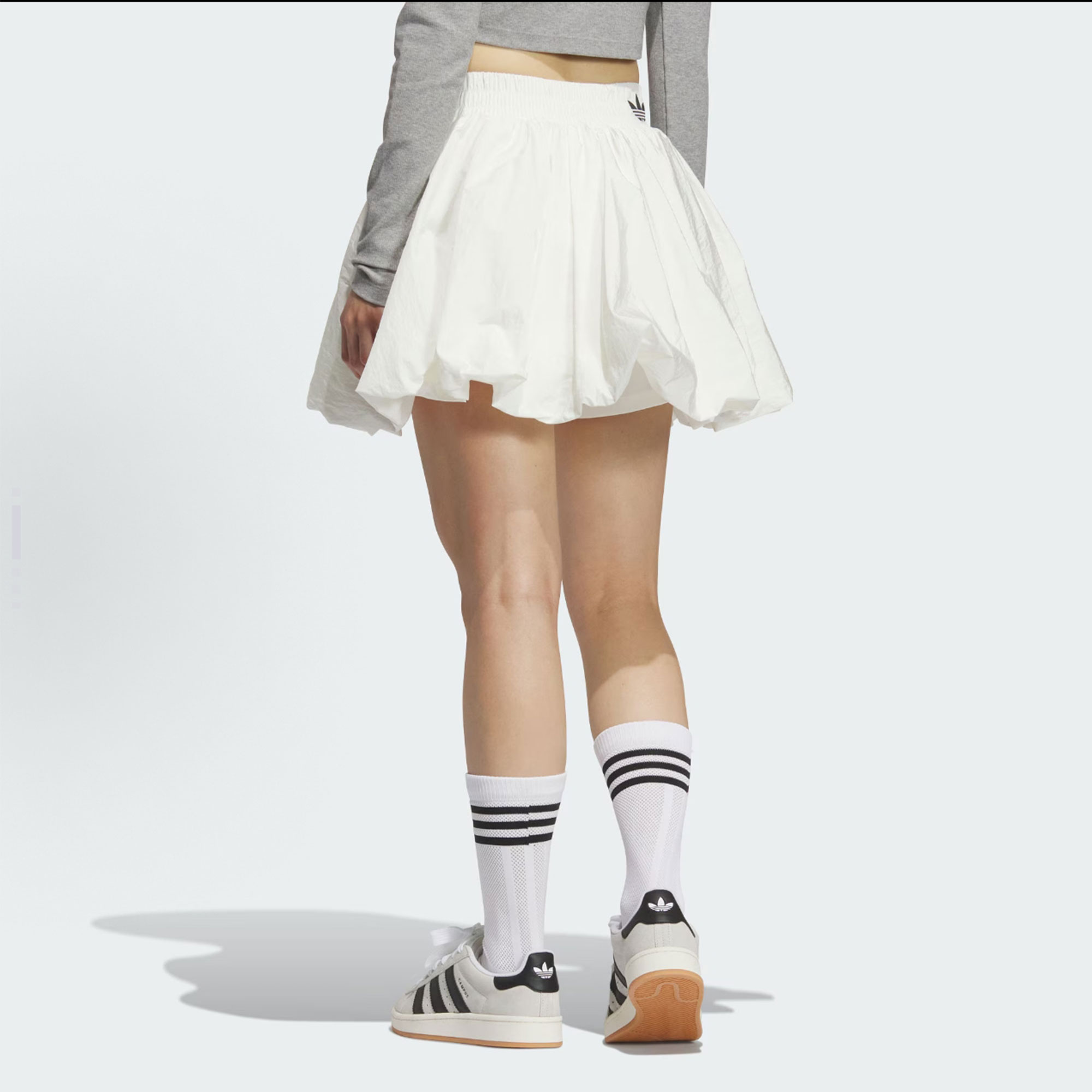 Женская повседневная короткая юбка bubble Adidas Originals, белый — фото 4