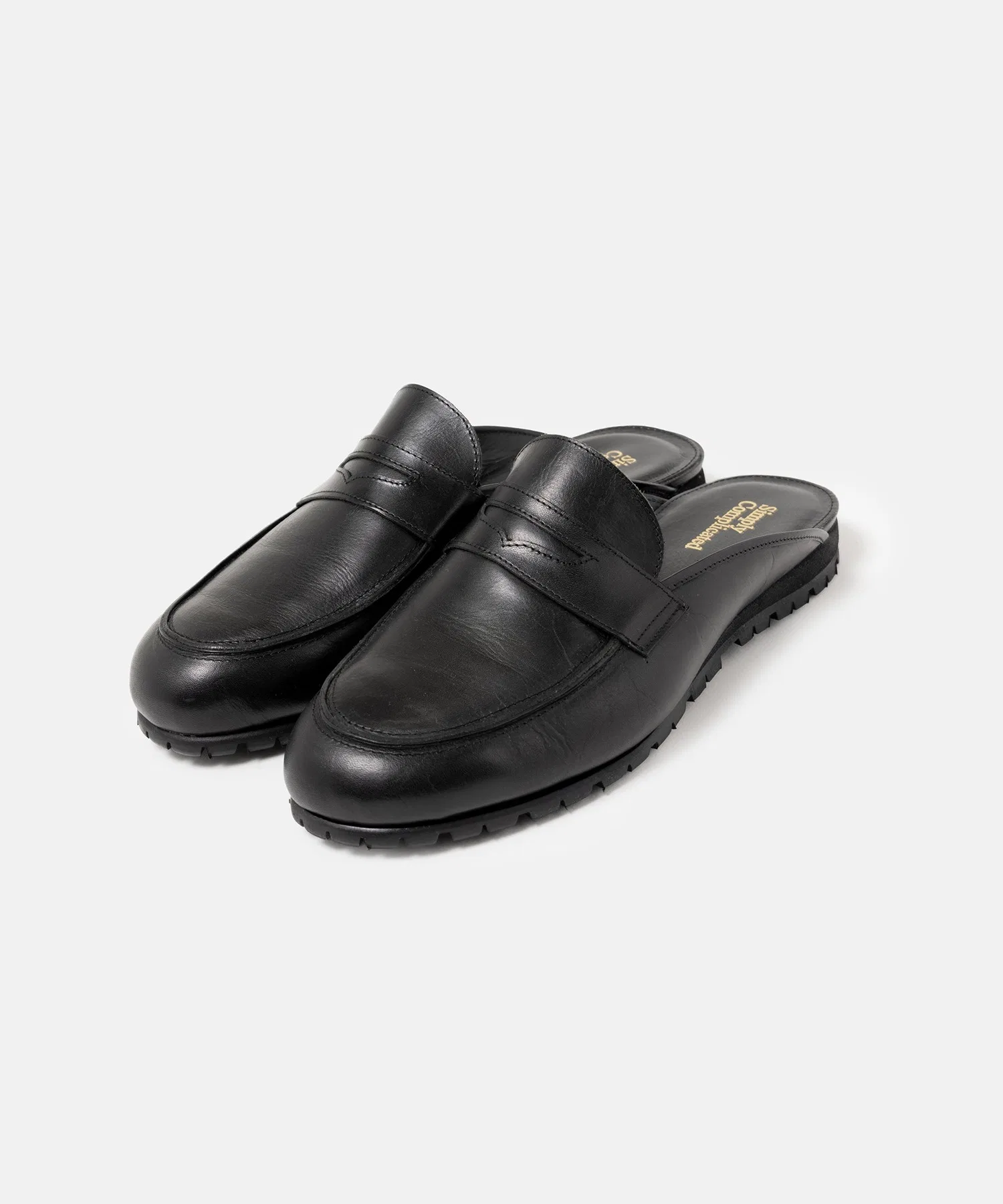 Мужские лоферы из кожи SimplyComplicated LOAFER MULE чёрные