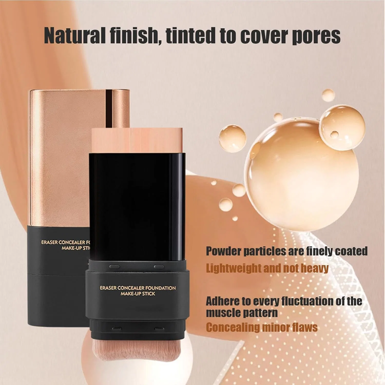 Тональный стик-консилер матовый Korea Makeup Foundation Stick 2# Natural Color — фото 3