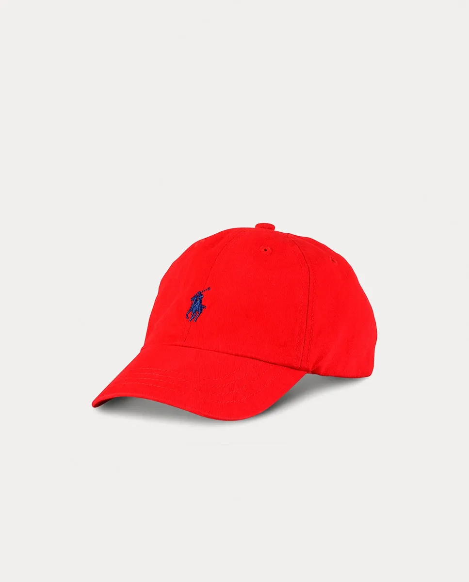 

Хлопковая шапочка унисекс с вышитой лошадкой Polo Ralph Lauren, красный