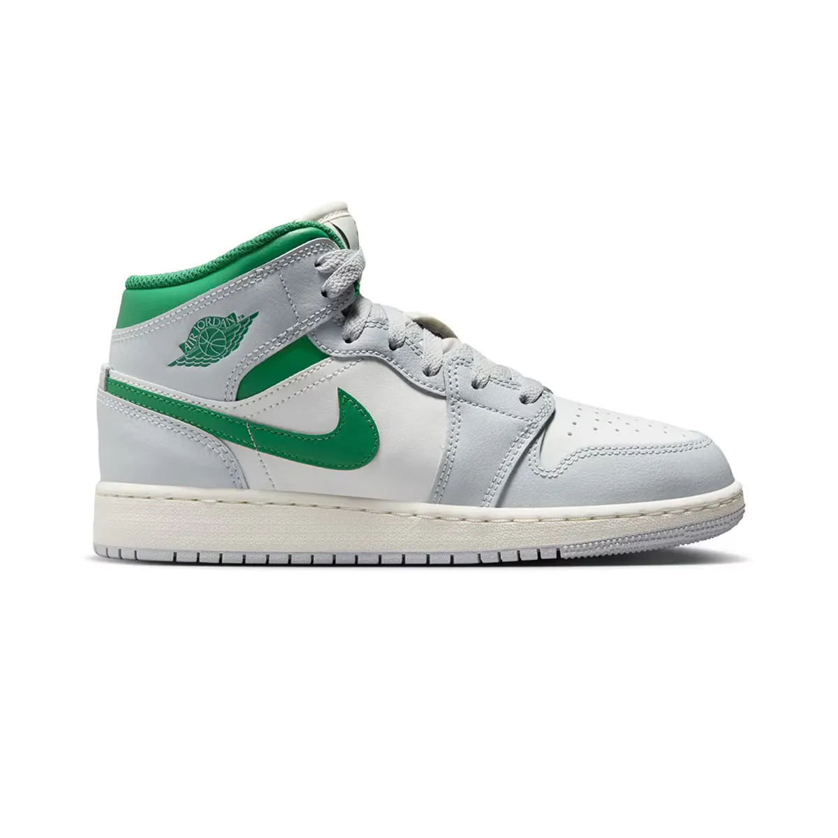

Баскетбольные кроссовки Air Jordan 1 Mid Jordan для детей, белый/зеленый