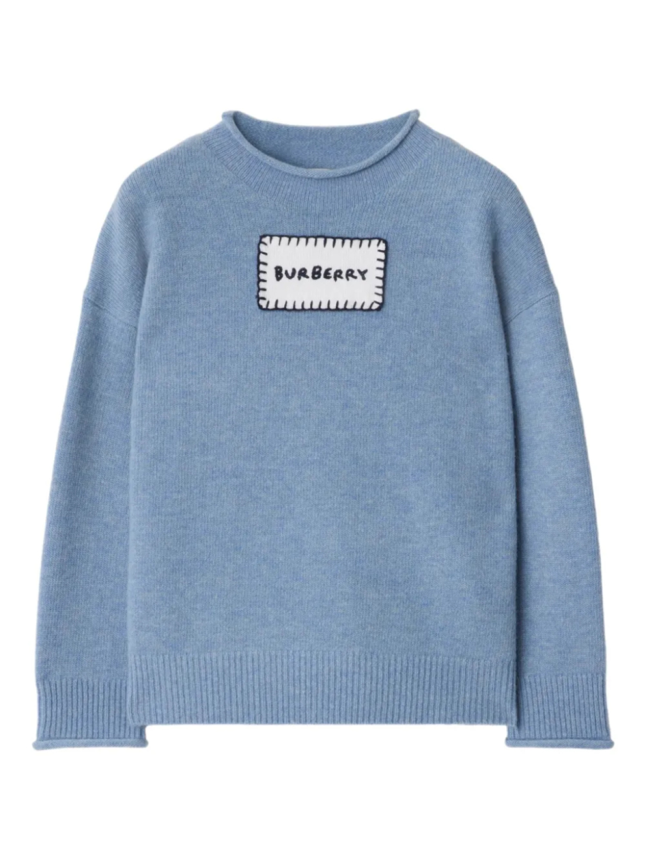 

Свитер с логотипом Burberry Kids, синий