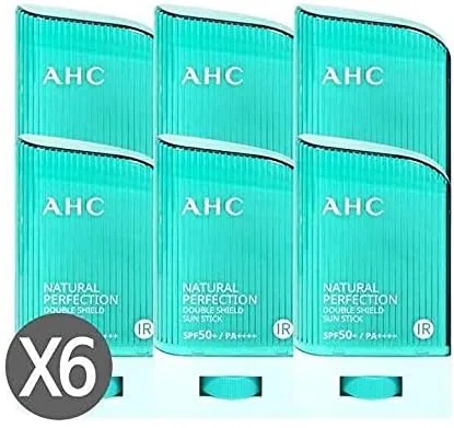 Набор солнцезащитных стиков AHC Natural Perfection Double Shield Sun Stick SPF50+ PA++++, 22 г, 6 шт