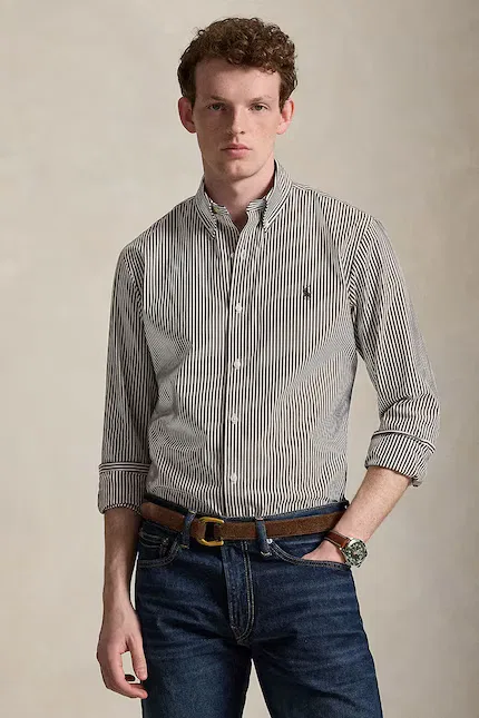 Рубашка хлопковая Polo Ralph Lauren, коричневая