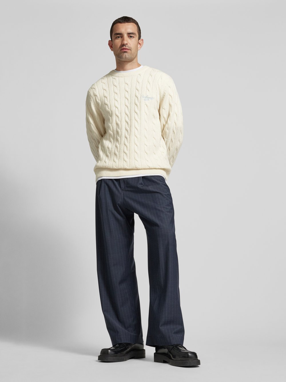 

Вязаный свитер с пришитыми этикетками Carhartt Work In Progress, кремовый