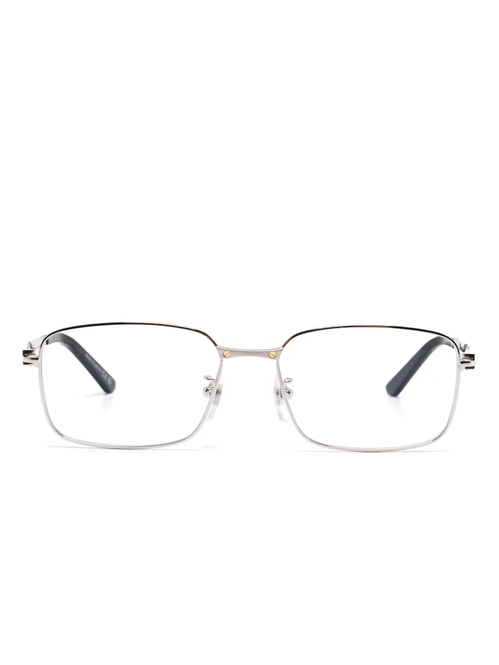 

Очки в прямоугольной оправе Cartier Eyewear, серебяный