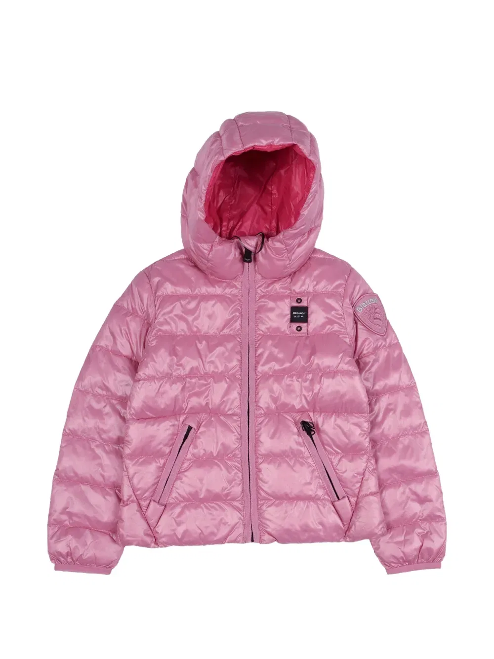 Стеганая куртка Caroll на молнии с капюшоном Blauer, розовый