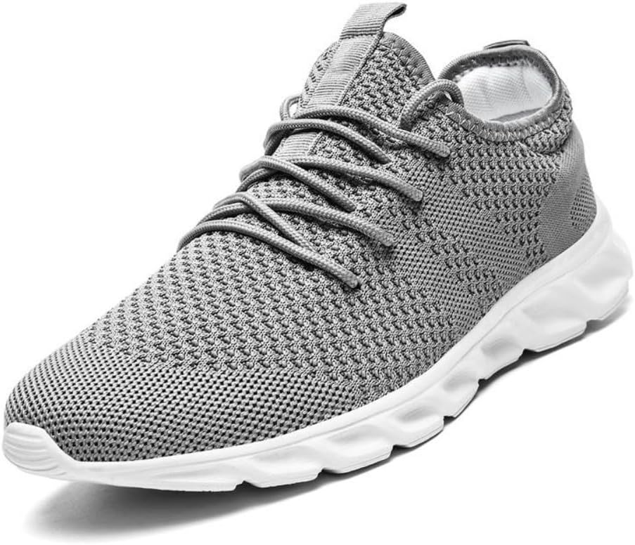 

Мужские кроссовки Geerta Casual для бега, спортивные, для улицы, с сетчатым верхом, легкие, дышащие, тренажерные, закрытые, спортивные, комфортная обувь для бега, светло-серый