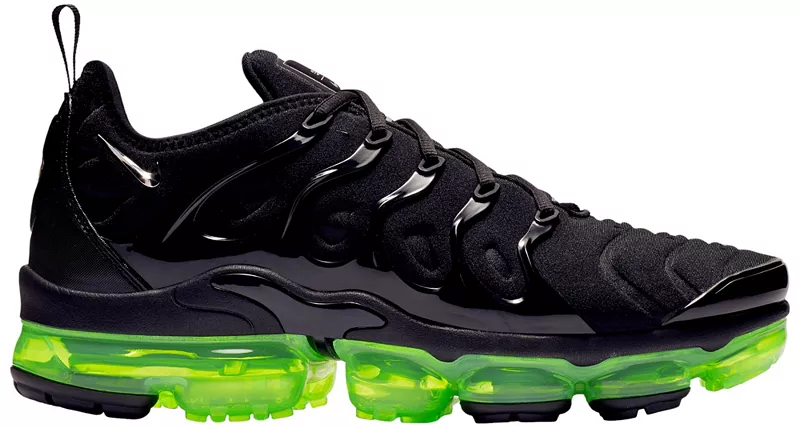

Мужские кроссовки Nike Air VaporMax Plus, цвет Black/Reflect Silver/Volt