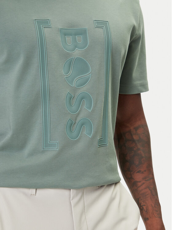 Футболка relaxed fit Iconic TL 50543905 Boss, зеленый — фото 4