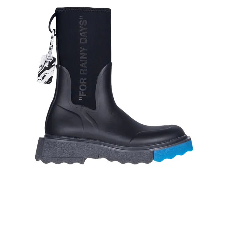 

Кроссовки Off-White Off-White Sponge Rubber Rain Boot 'For Rainy Days - Black Blue', черный