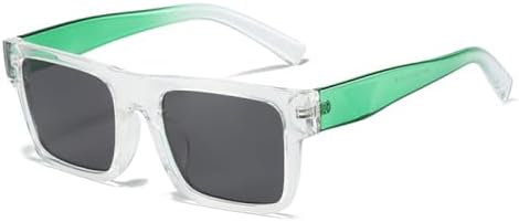 

Популярные модные солнцезащитные очки для женщин: квадратные, красные и зеленые, с защитой от УФ-излучения UV400. Модные солнцезащитные очки для мужчин MTZJH, Green Gray