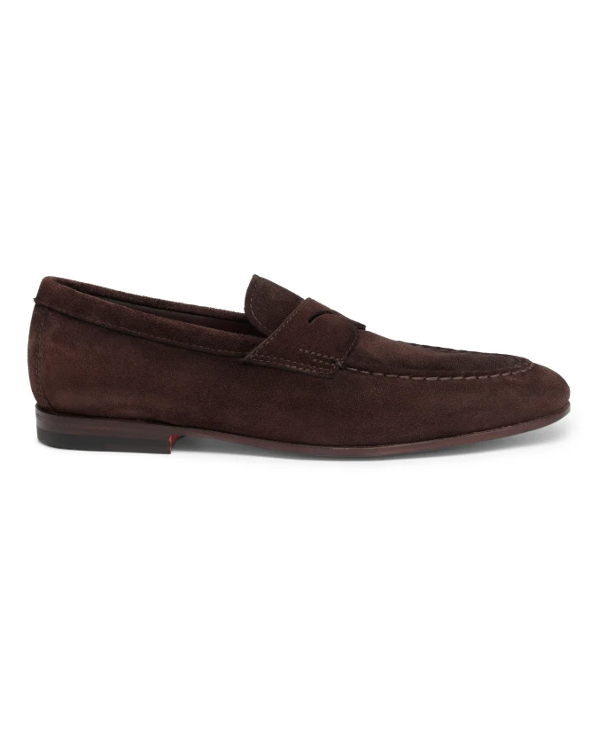 

Мужские замшевые лоферы Santoni, коричневый