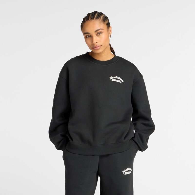 

Толстовка с круглым вырезом из флиса Linear Heritage New Balance, черный