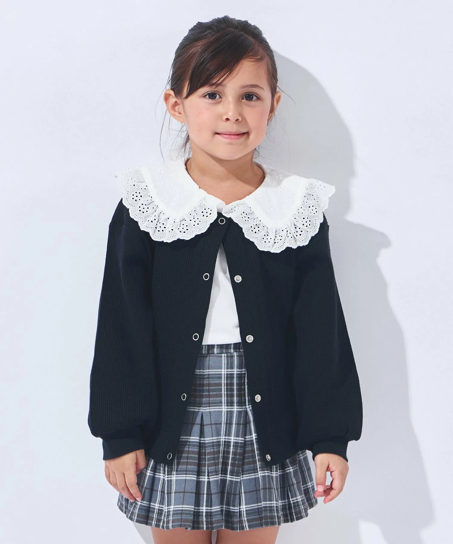 Вафельный кардиган Ever Closet, black