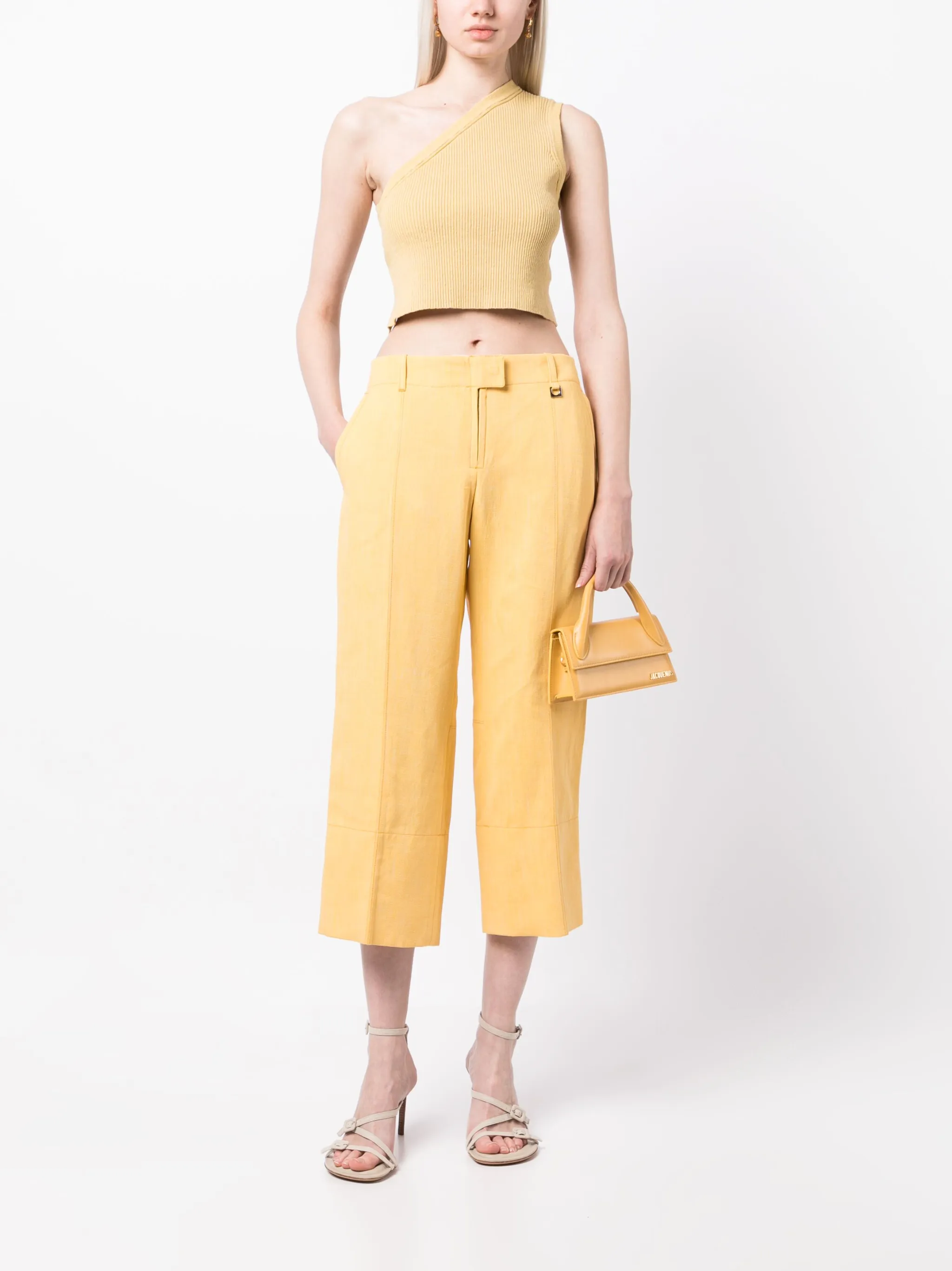 Льняные брюки Le Pantalon Areia Jacquemus, желтый — фото 2