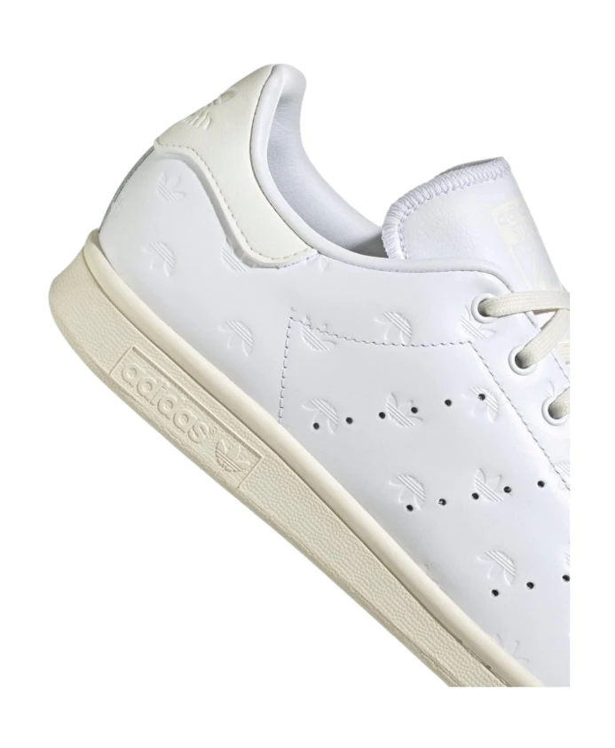 Классические белые кожаные кроссовки для мужчин Adidas, белый — фото 3