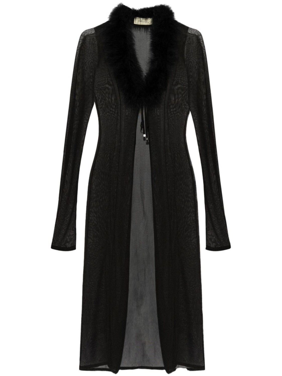 

Пальто Blumarine с отделкой из перьев