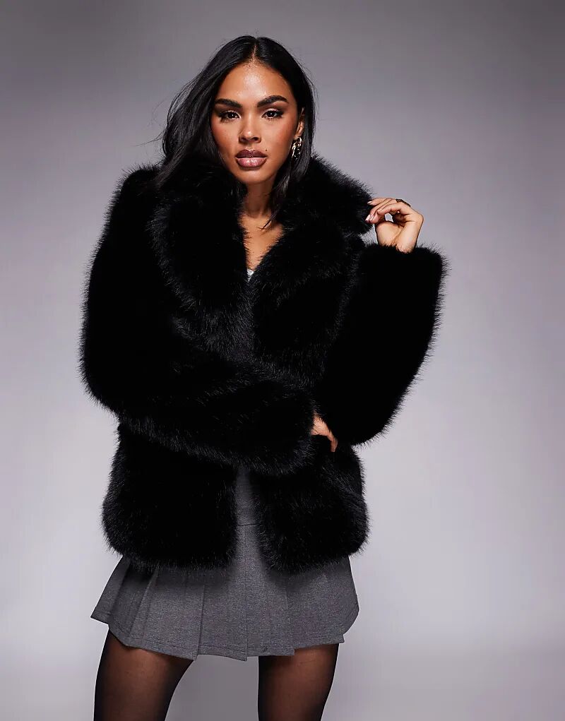 

Искусственная шуба Forever New черного цвета