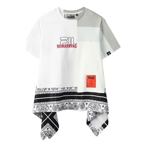 

Футболка x mihara yasuhiro ss21 round-neck printing gray ss21 tee Fila, серый