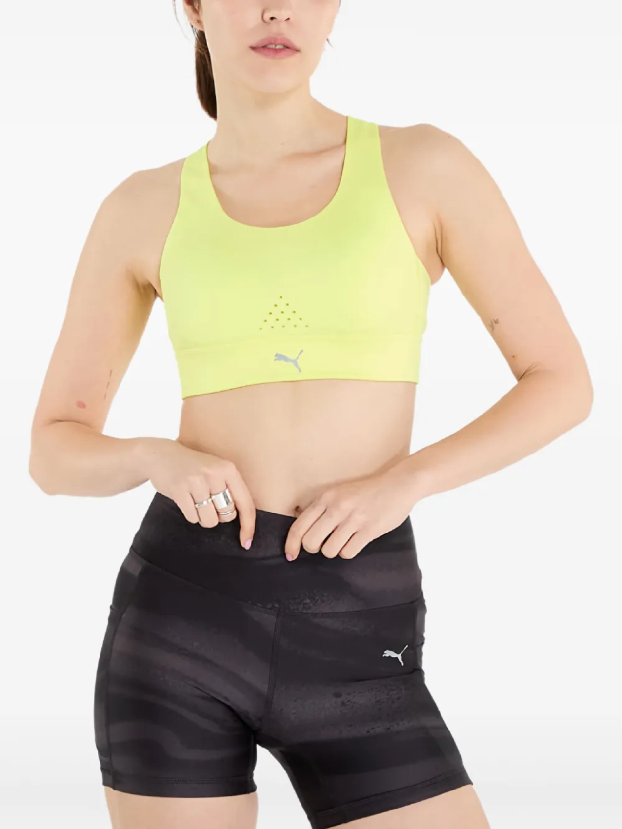 

Спортивный бюстгальтер с перекрестными бретелями на спине PUMA, желтый