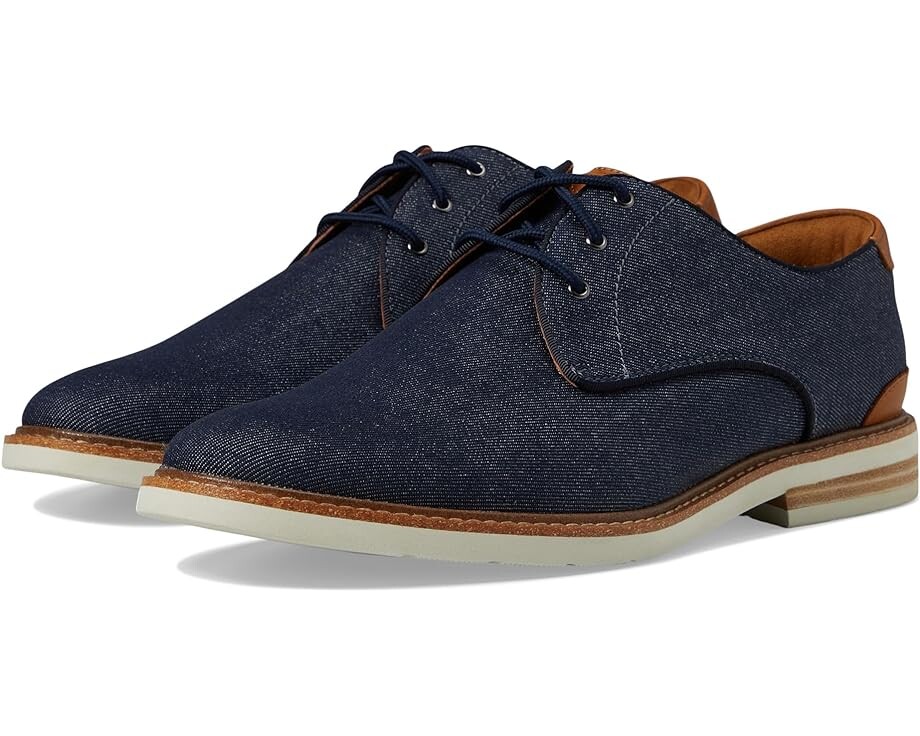

Оксфорды Florsheim Highland Canvas Plain Toe, цвет Navy Canvas/White Sole