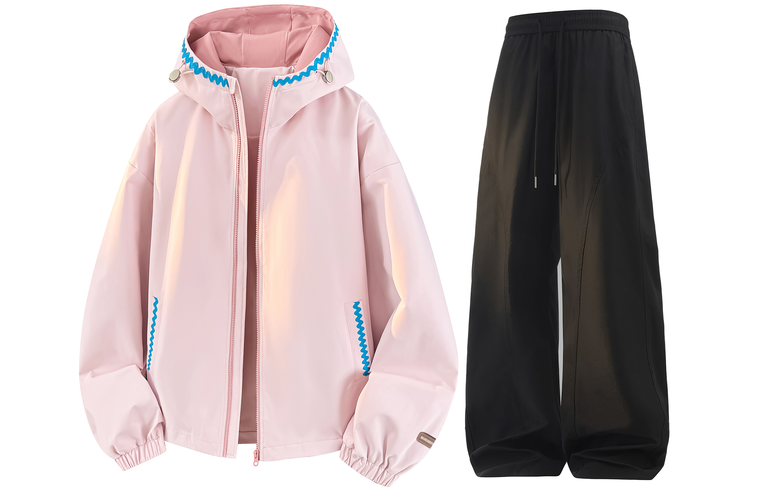 

Повседневная спортивная одежда Unisex WARRIOR, розовый top+черный pants