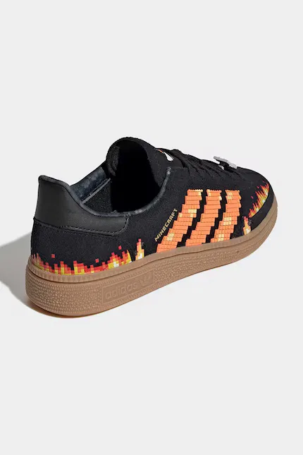 Кроссовки детские из кожи и замши Handball Spezial Adidas Originals, черный — фото 3