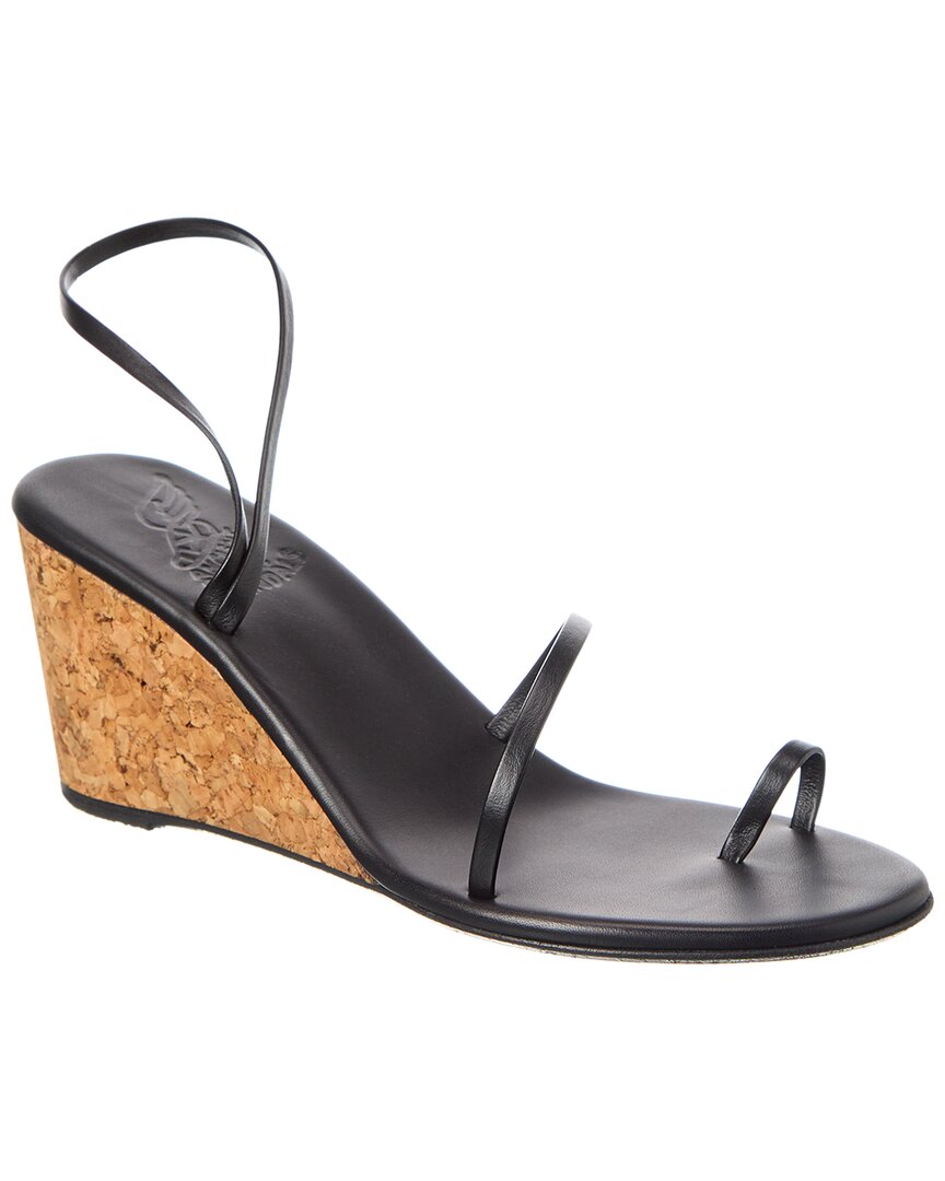 Древнегреческие сандалии Chora Кожаные на платформе Ancient Greek Sandals, черный