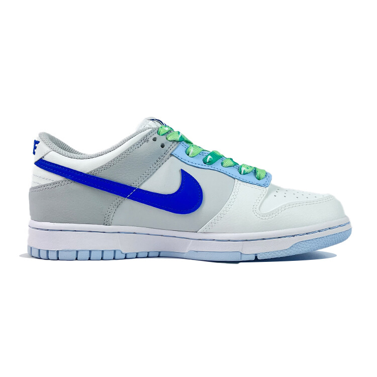 

Кроссовки Nike Dunk Skateboarding Shoes Women's Low-top Gray/White/Blue, серый/белый/синий