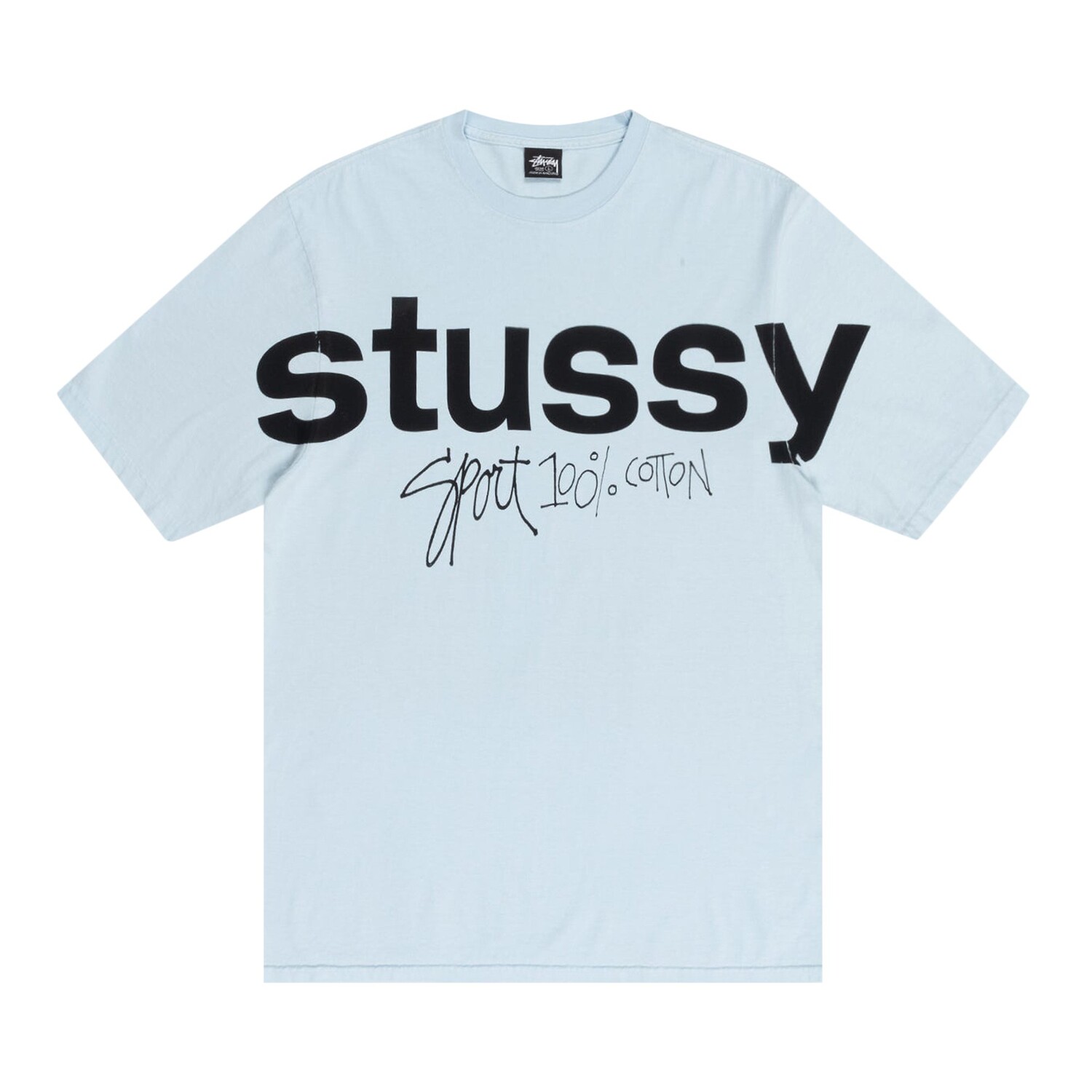 

Футболка Stussy Sport, 100% пигментированная, Небесно-голубая, Синий, Футболка Stussy Sport, 100% пигментированная, Небесно-голубая