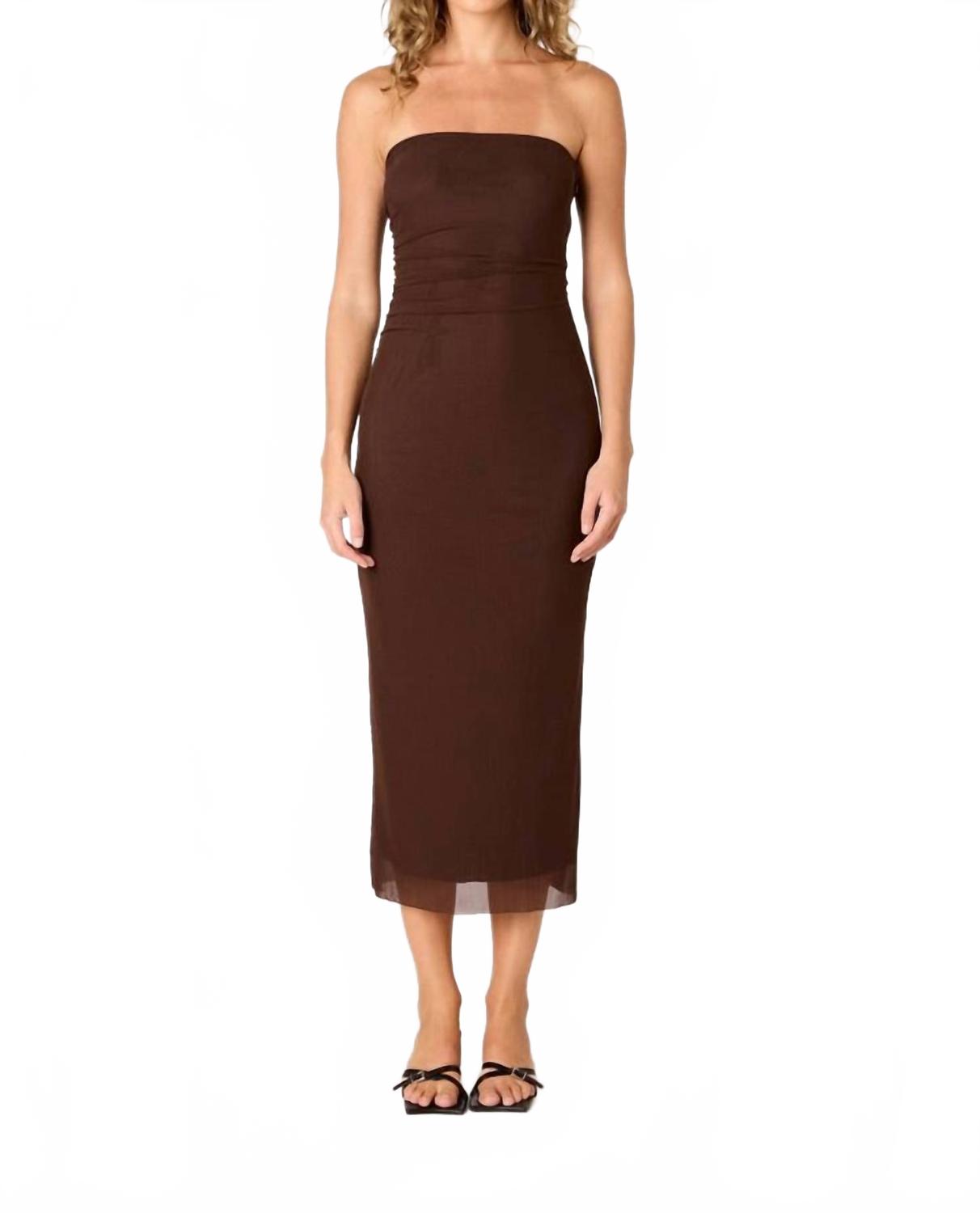 

Роуа Миди платье в коричневом NIA