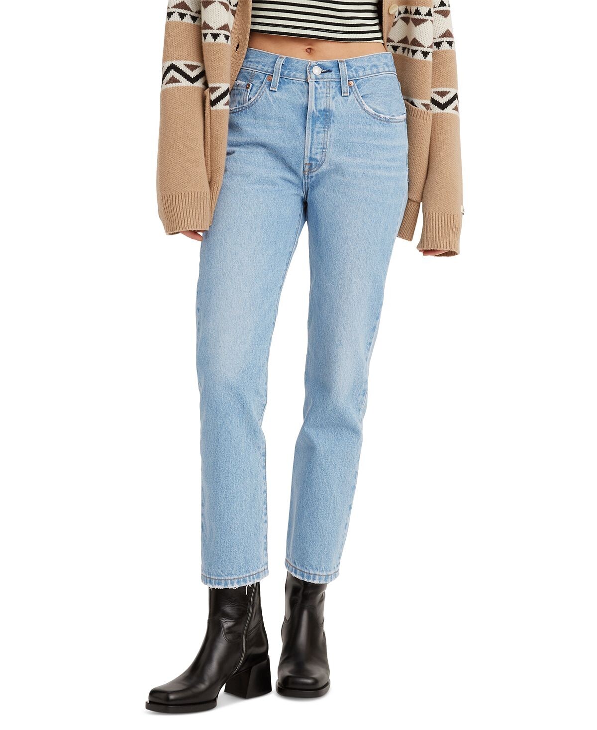 

Укороченные джинсы прямого кроя с высокой посадкой 501 Levi's