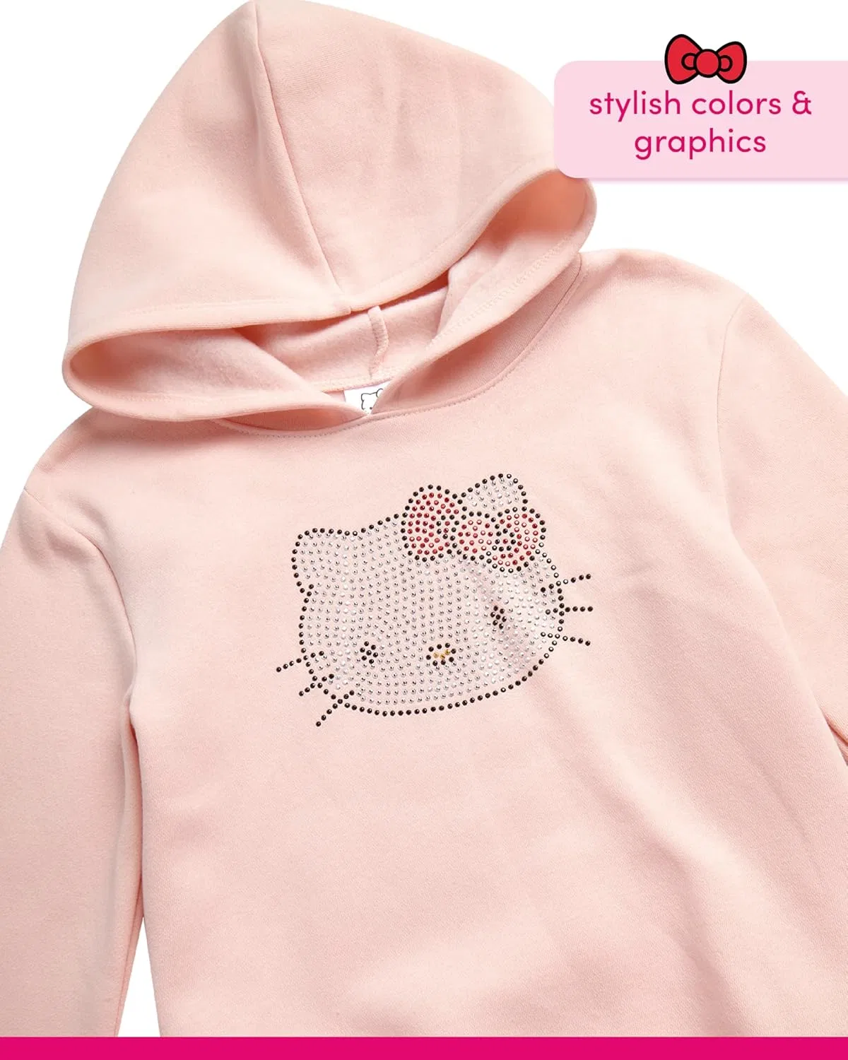 Детский спортивный костюм Hello Kitty, 2 предмета: худи и карго-штаны, English Rose — фото 3