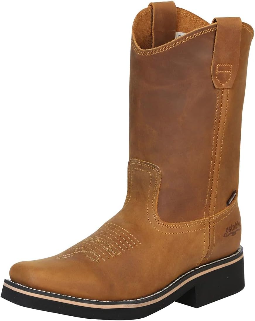 

Мужские ботинки Crazy Leather Mango с резиновой подошвой, с запрокидкой, средней высоты, прочные, вестерн-ранч, для повседневного ношения Generic, initial