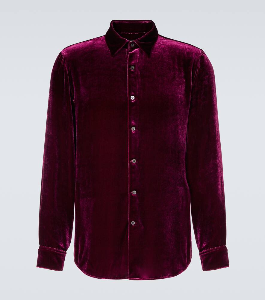 

бархатная рубашка Dries Van Noten, Violet