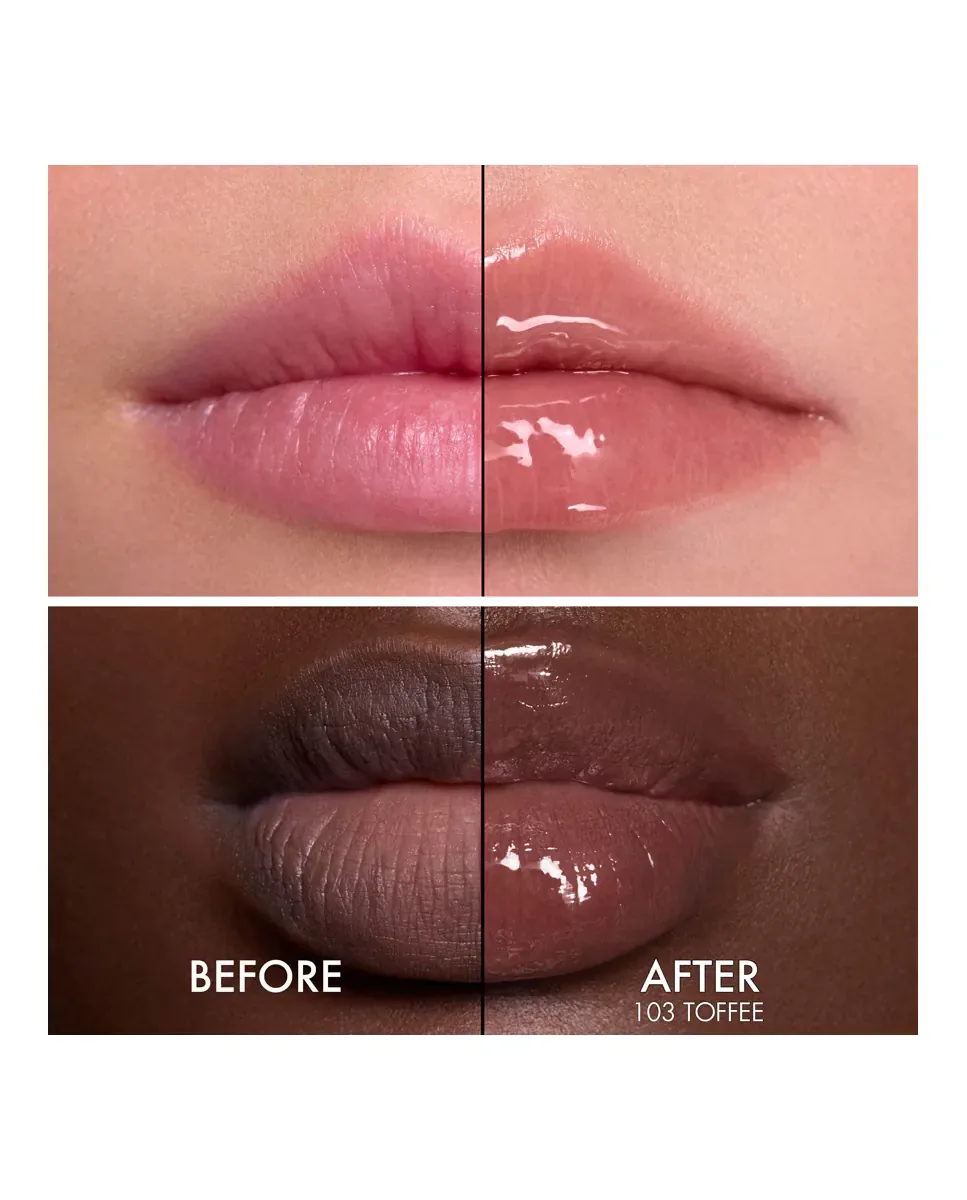 Блеск для губ Addict Lip Glow Butter, уход для губ с пептидом и керамидами Dior, 103 Toffee — фото 3