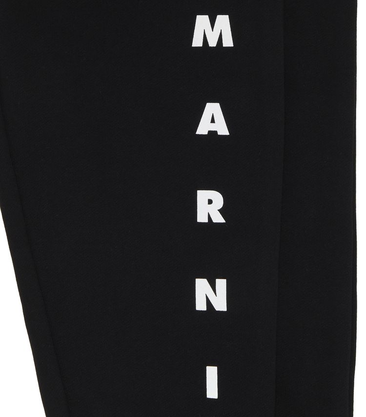 Детские спортивные штаны Marni из неворсистого флиса, черные — фото 3