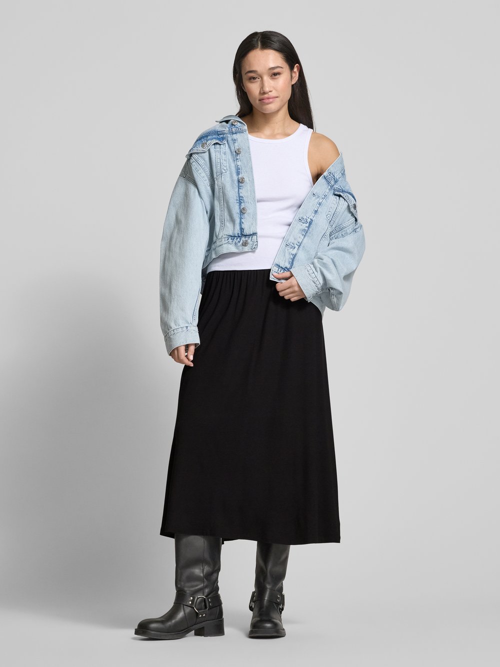 

Юбка миди с эластичным поясом Marc O'Polo Denim, черный