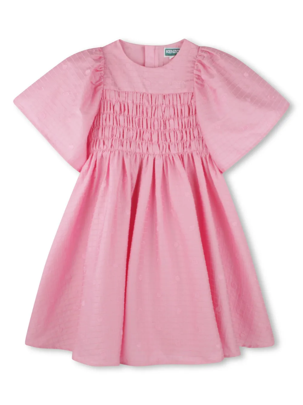 

Платье с вышивкой Kenzo Kids, розовый