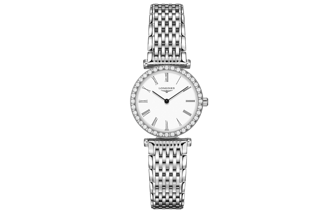 

LONGINES Часы Jialan Collection Quartz Movement Women's Watch 24mm White Dial Stainless Steel Case Stainless Steel Watchband