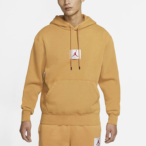 Толстовка Air Jordan Flight Fleece Hoody Casual Sports Sweater Men's Oatmeal, цвет wheat — фото 4